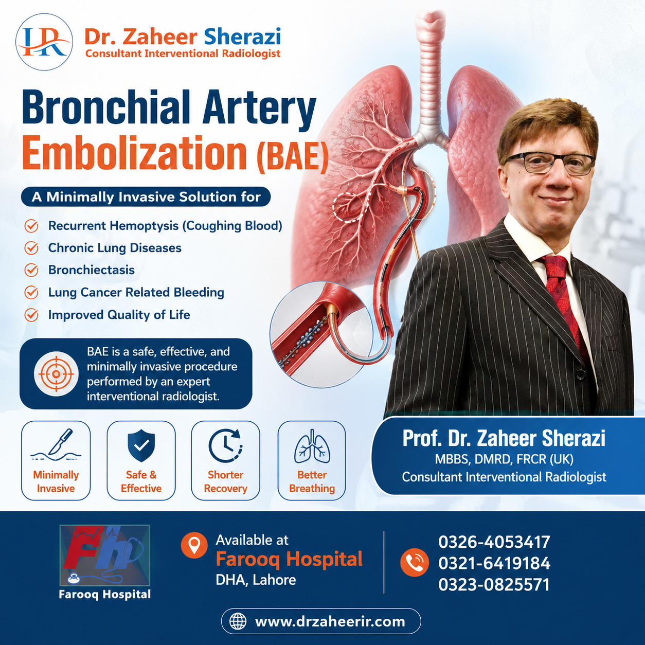 Bronchial Artery Embolization (BAE) - Consultant Interventional Radiologist - Prof. Dr. Zaheer Sherazi