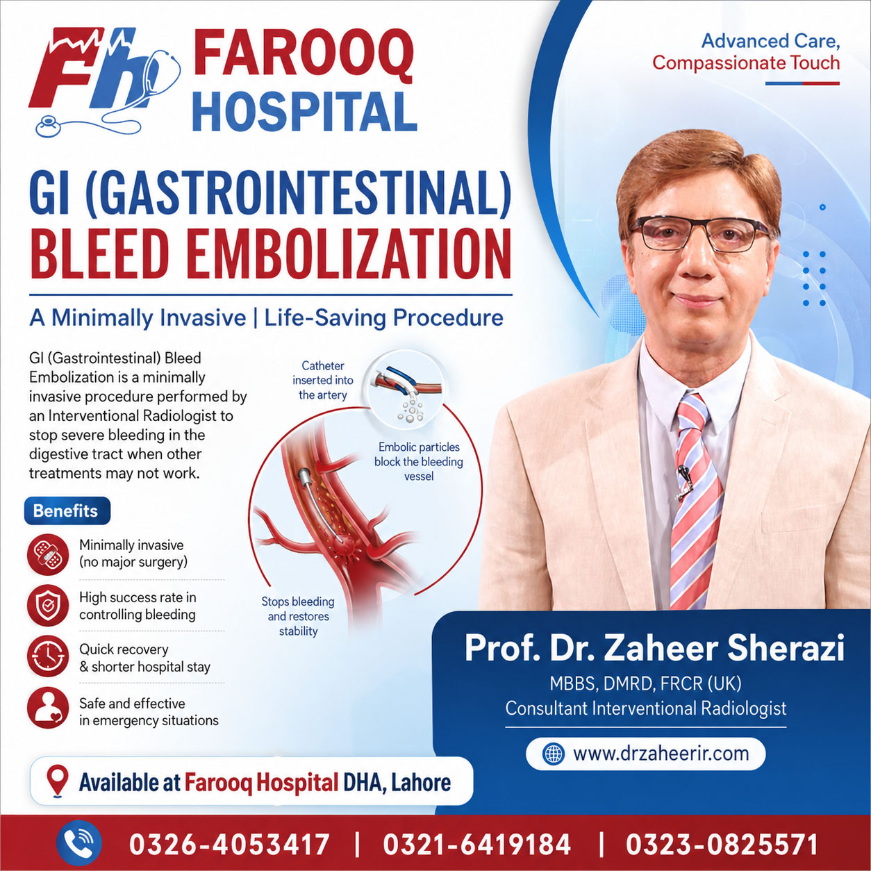 GI (Gastrointestinal) Bleed Embolization - Dr Zaheer interventional radiologist - farooq hospital dha lahore 2